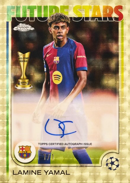 Lamine Yamal, Topps Chrome Future Stars autograph