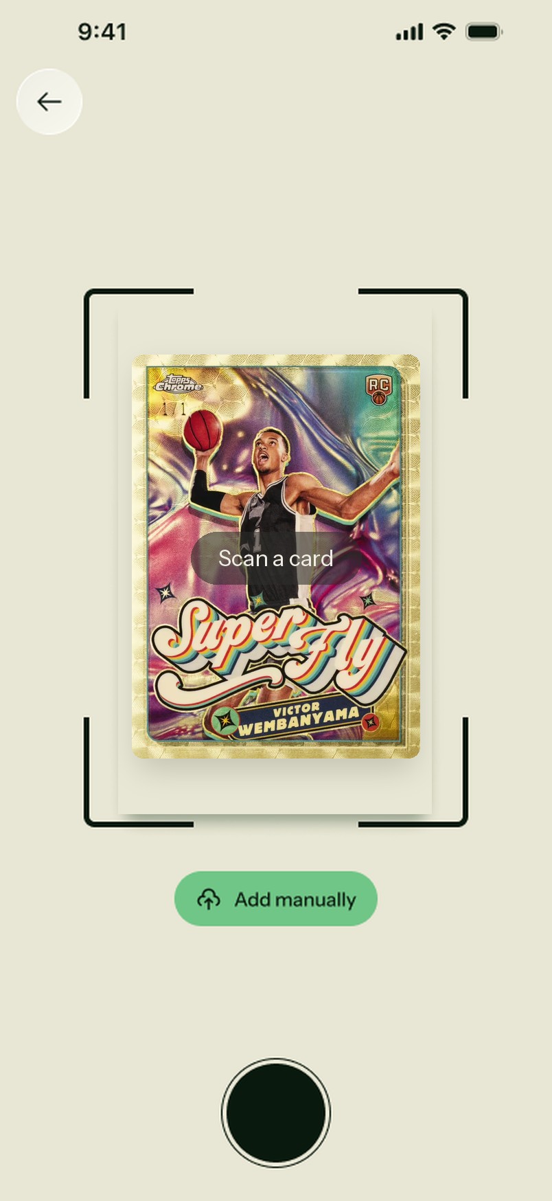 Bindito scanner screen