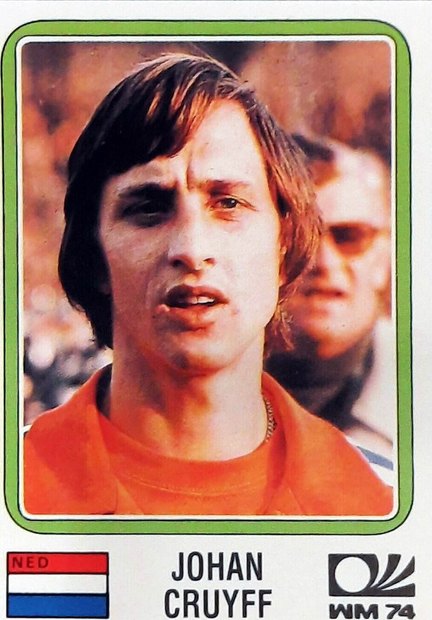 Johan Cruyff, Panini sticker, 1974